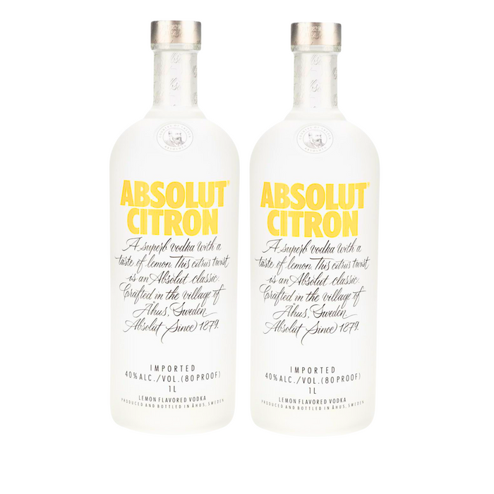 Absolut Flavored Vodka Citron (2 x 1 L)